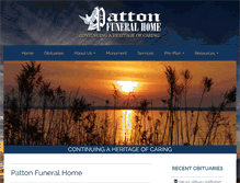 Tablet Screenshot of pattonfuneralhome.com